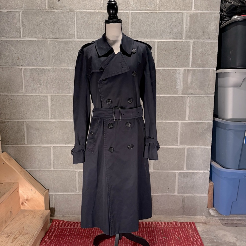 Burberry trench coat.